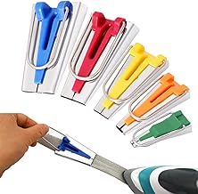 5 Sizes Bias Tape Maker Set - 1/4", 3/8", 1/2", 3/4", 1", Fabric Bias Tape Maker Tool for DIY Sewing and Quilting, Quickly Customize Solidly Bias Binding Quilting Tools (5pcs)
