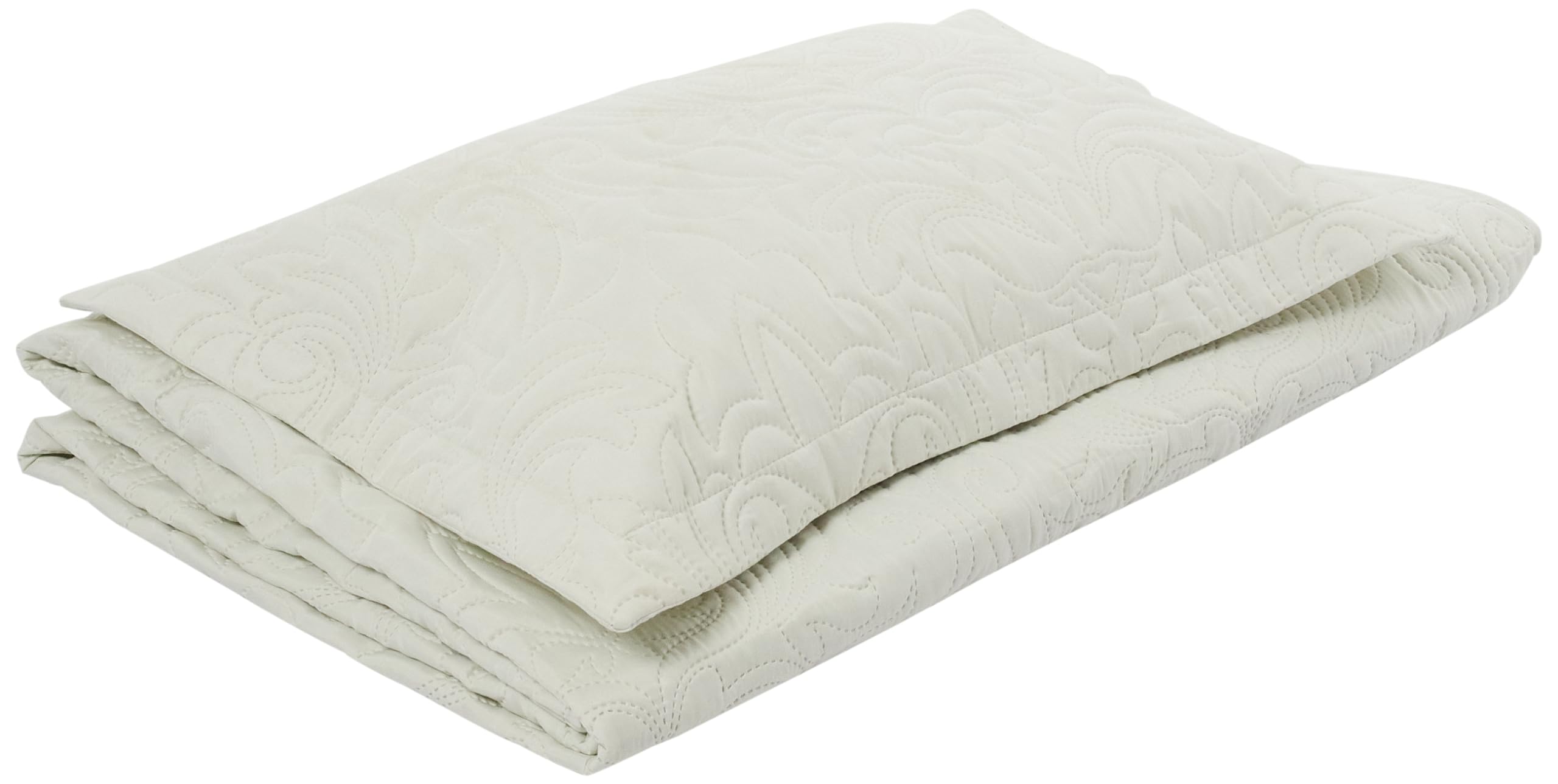 Taç Gala Kendinden Desenli%100 Polyester Yatak Örtüsü Seti, Ekru, Tek Kişilik