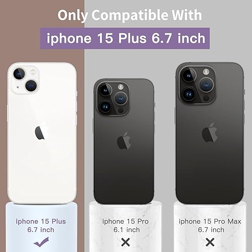 Miniatura 7 de DEENAKIN Funda diseñada para iPhone 15 Plus con protector de pantalla, protección mejorada de la cámara, funda de silicona suave al tacto de la piel