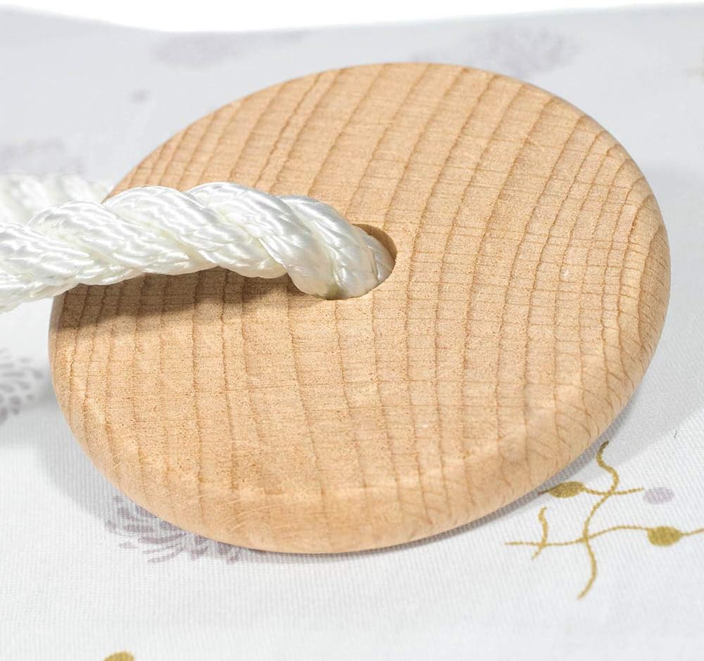 Craft County 3 Inch Wooden Disc Bead – for DIY Projects, Making, and Counting Tiles (25 Pack)