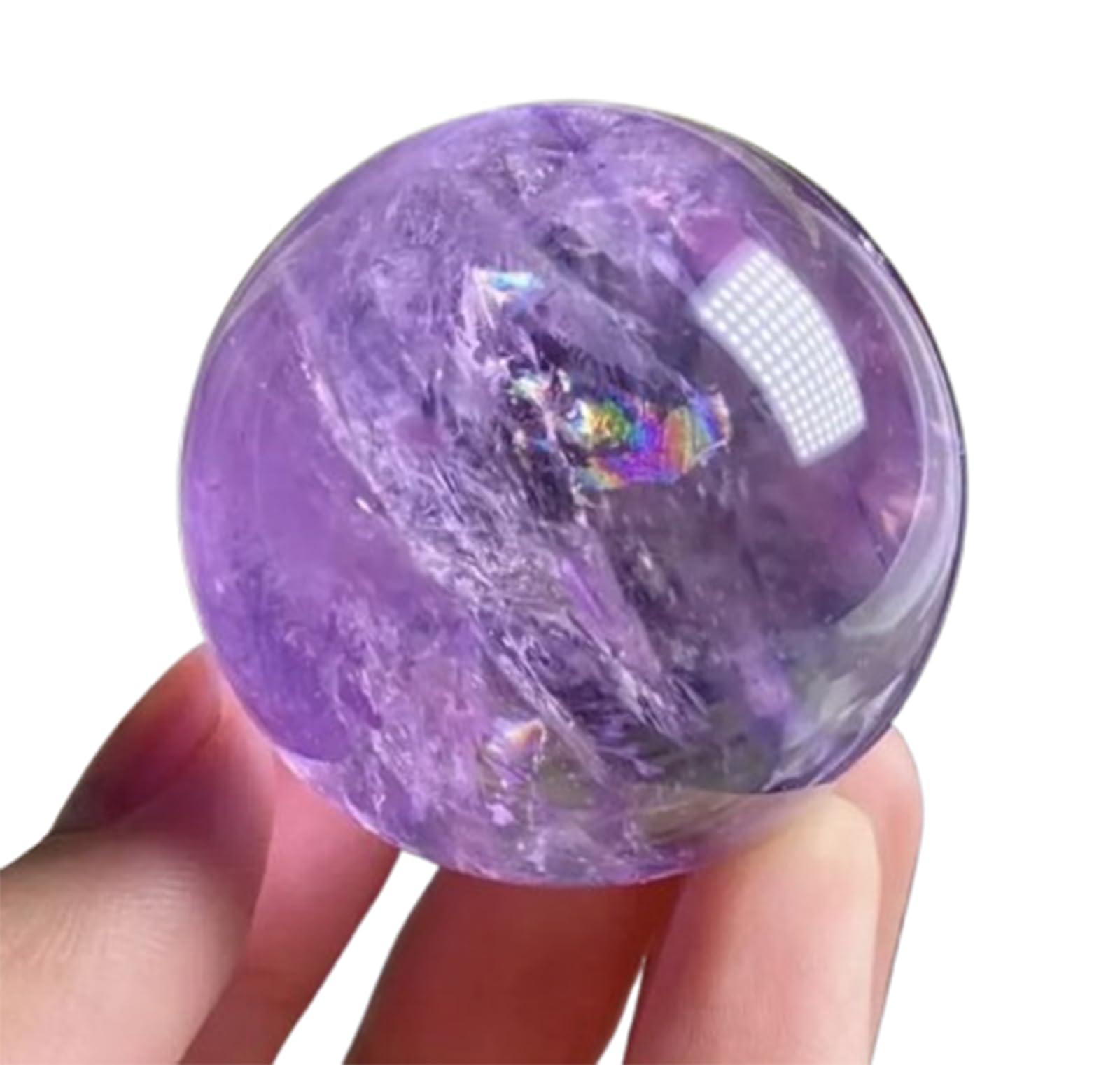 BHBHCPZGR Amethyst Crystal Ball, Polished Quartz Sphere Crystals Orb for Witchcraft Astronomy Gifts Feng Shui Home Decor,30mm BHBHCPZGR