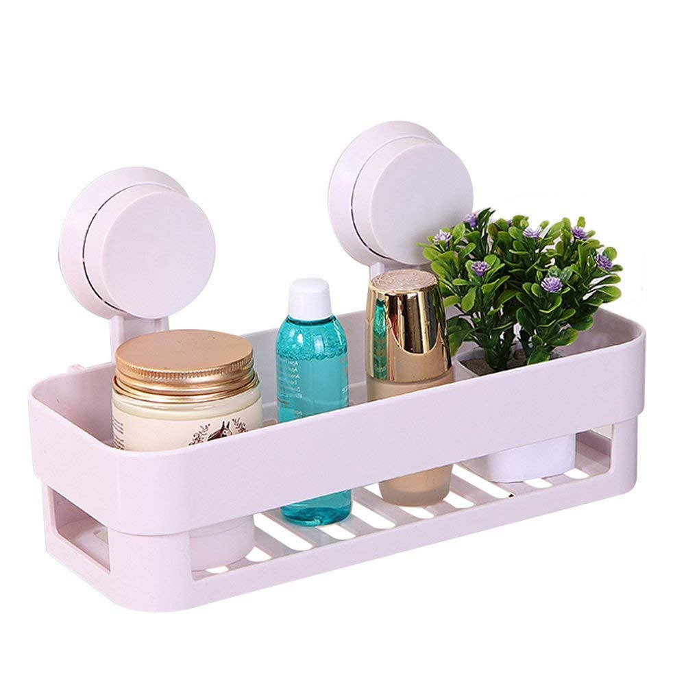 AXEVU 1 Pcs Wall Mounted Bathroom Shelf Rack || Plastic Soap Holder || Shampoo Sponge Caddy Storage Tray Useful for Kitchen & Washroom Stuff (Multi Color)