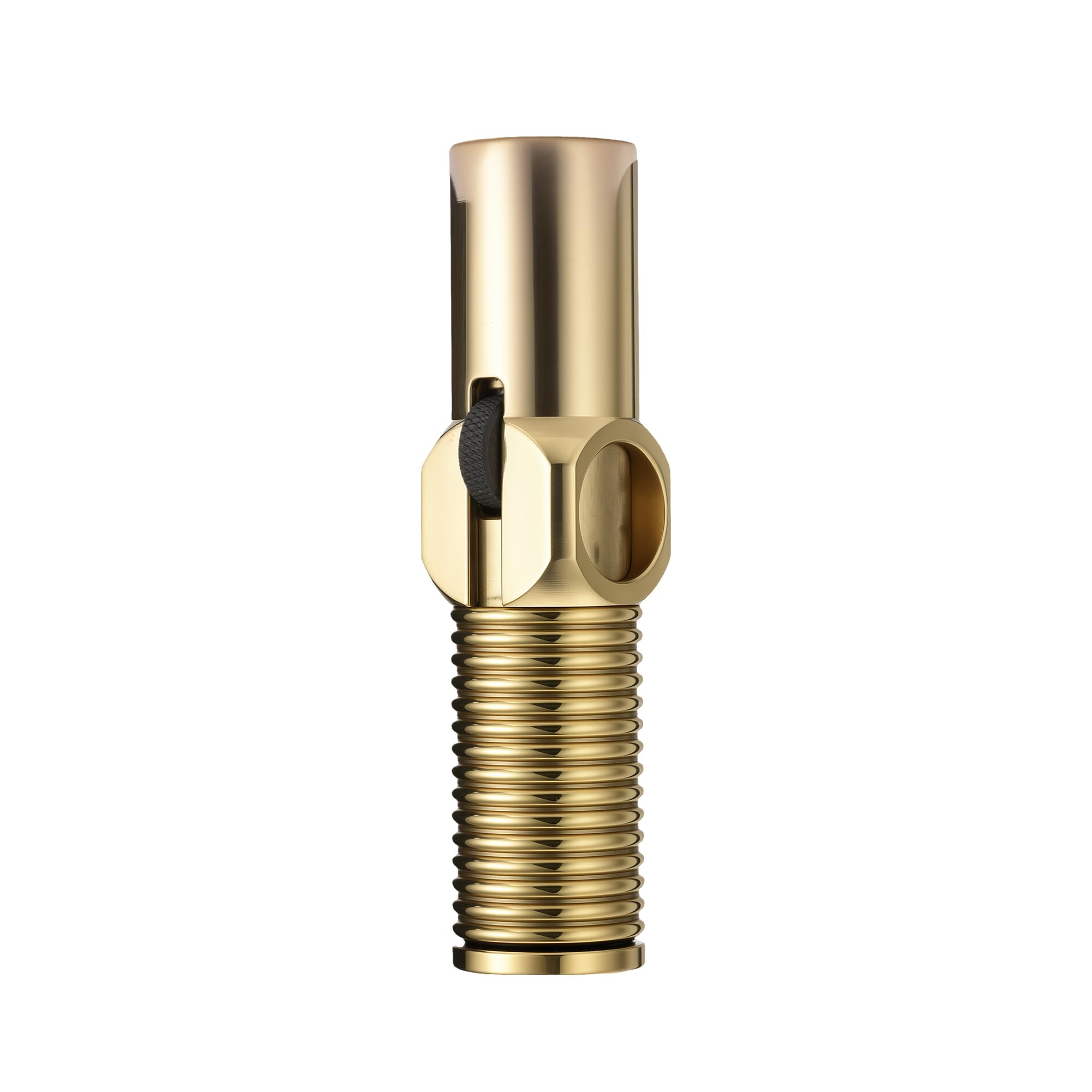 Thorens Big Screw Briquet Trench à Essence Laiton Anti-Vent | Vintage, rechargeable, flamme douce, double flamme, télescopique, molette, camping, cadeau homme unique