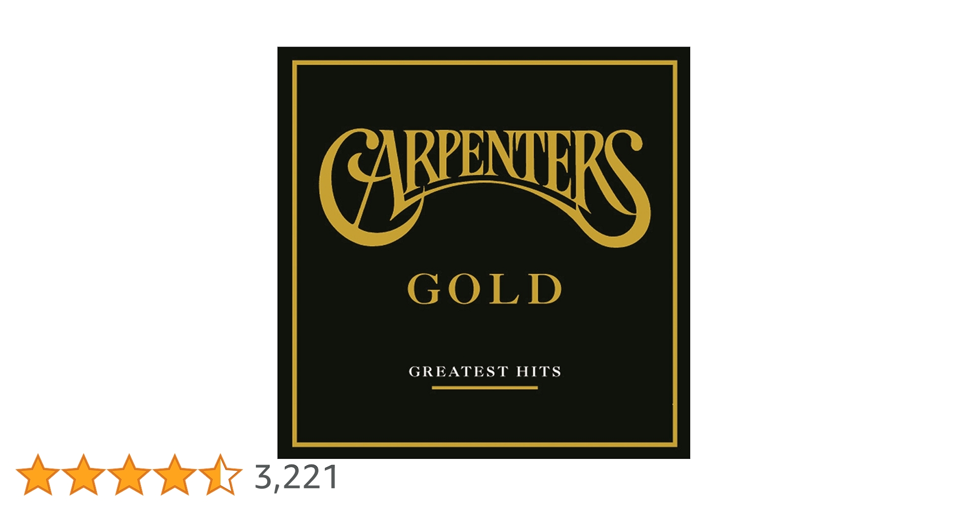 Amazon.co.jp: Gold Carpenters Greatest Hits: ミュージック