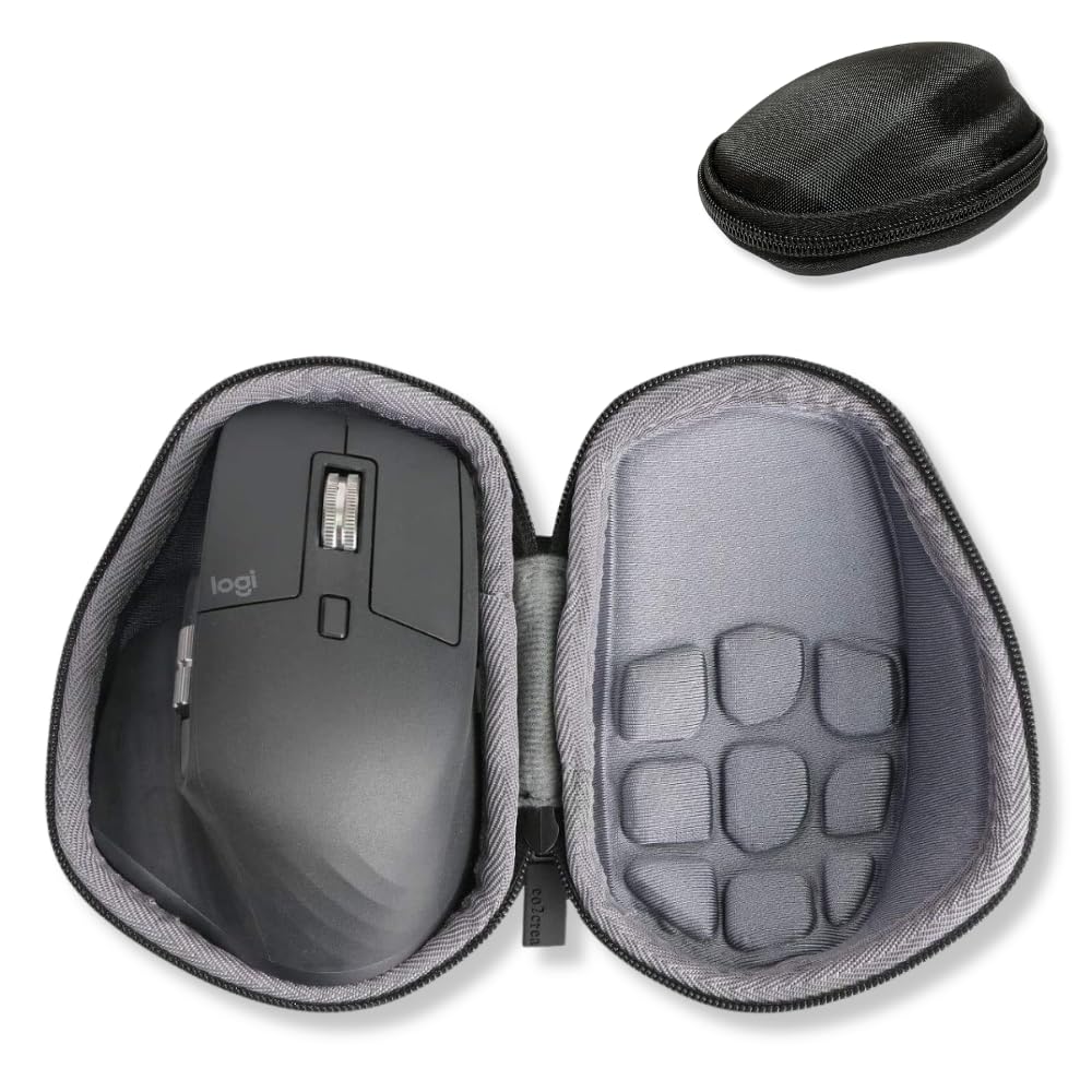Crysendo Mouse Case for Logitech MX Master/Master 2S / Master 3, 3S Wireless Mouse | Portable Mouse Cover with Zipper | Hard Shell Travel Storage Pouch (Mouse Not Included) (Black) (B0D39KJ1B2) Amazon Price History, Amazon Price Tracker