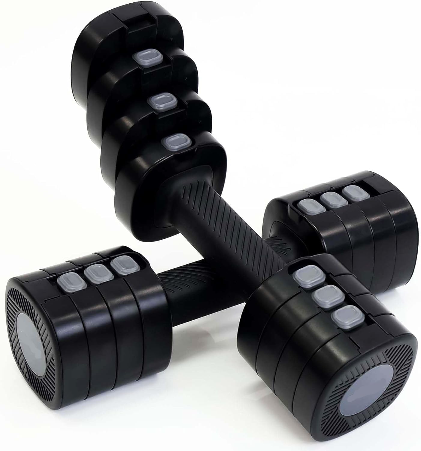Set Manubri Regolabili Set 2 Pesi da 1 a 2,5 Kg Dumbbell 4 in 1 Attrezzatura Fitness Palestra Casa Allenamento
