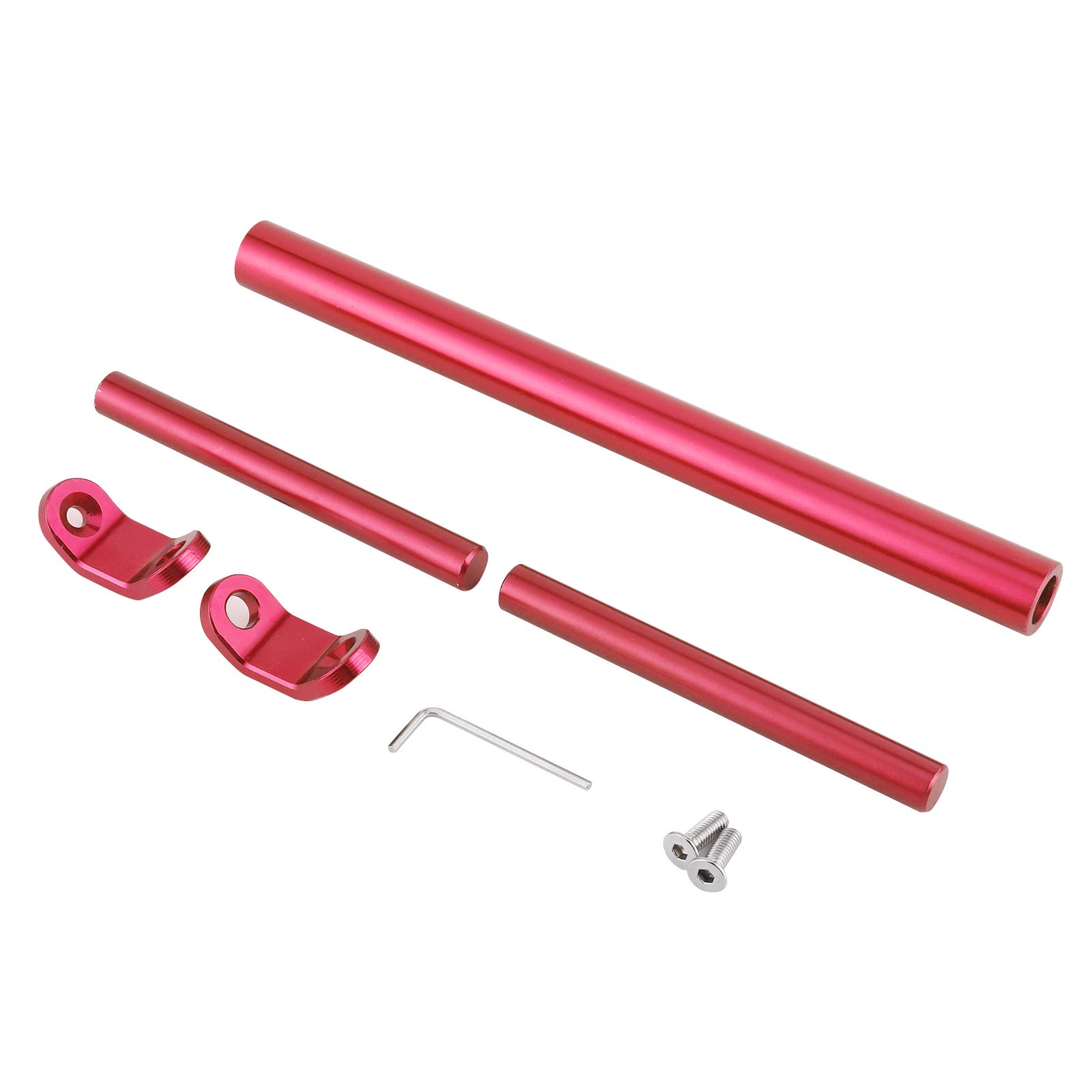 Motorcycle Balance Bar, Aluminum Alloy CNC Balance Bar Crossbar Handlebar Extended Reinforcement for Motorcycle (red)