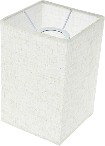 Miniatura 8 de DOITOOL 2 piezas de lino pantalla cuadrada lámpara de lino pantalla de lámpara mini lámpara de piso cubierta de luz de repuesto cubierta de luz