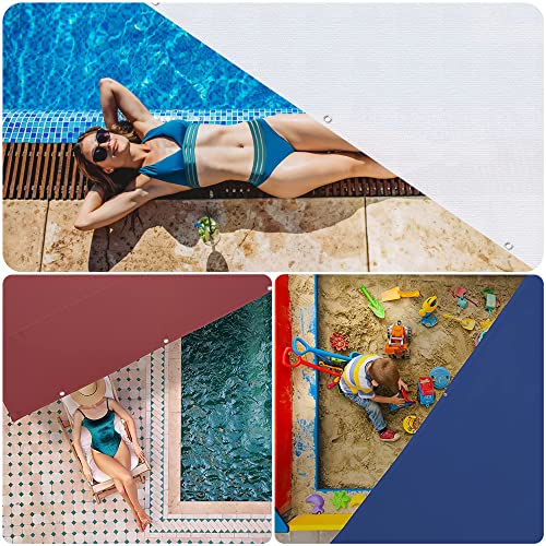 Voile d'ombrage orange 2.5x10m en polyester avec kit de fixation complet
