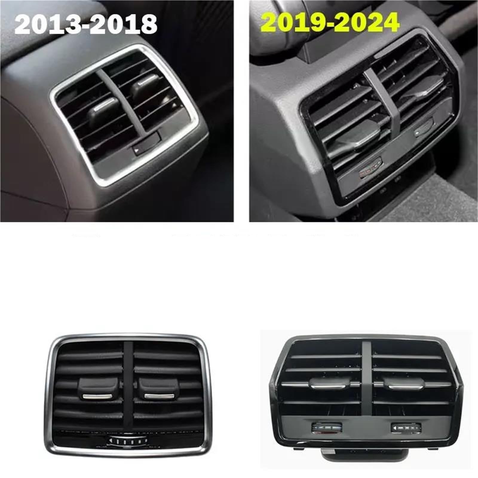 Ac Vent Klimatyzator samochodowy zamiennik AC do Q3 2013-2024 części samochodowe, klimatyzacja, tylny wylot, kratka wentylacyjna (2019-2024) (2019-2024)