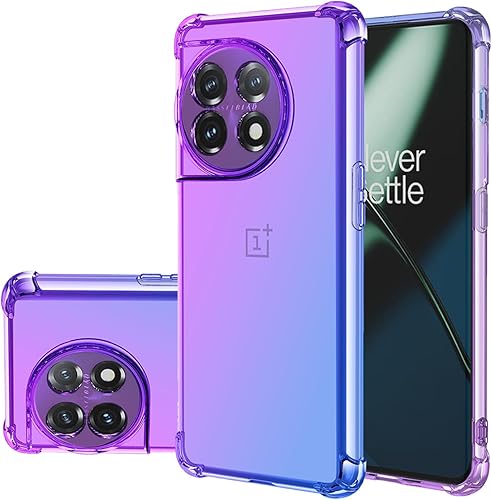 Funda para OnePlus 11, One Plus 11 5G PHB110 Linda funda para niñas y mujeres, degradado, delgada, antiarañazos, funda protectora de TPU suave a