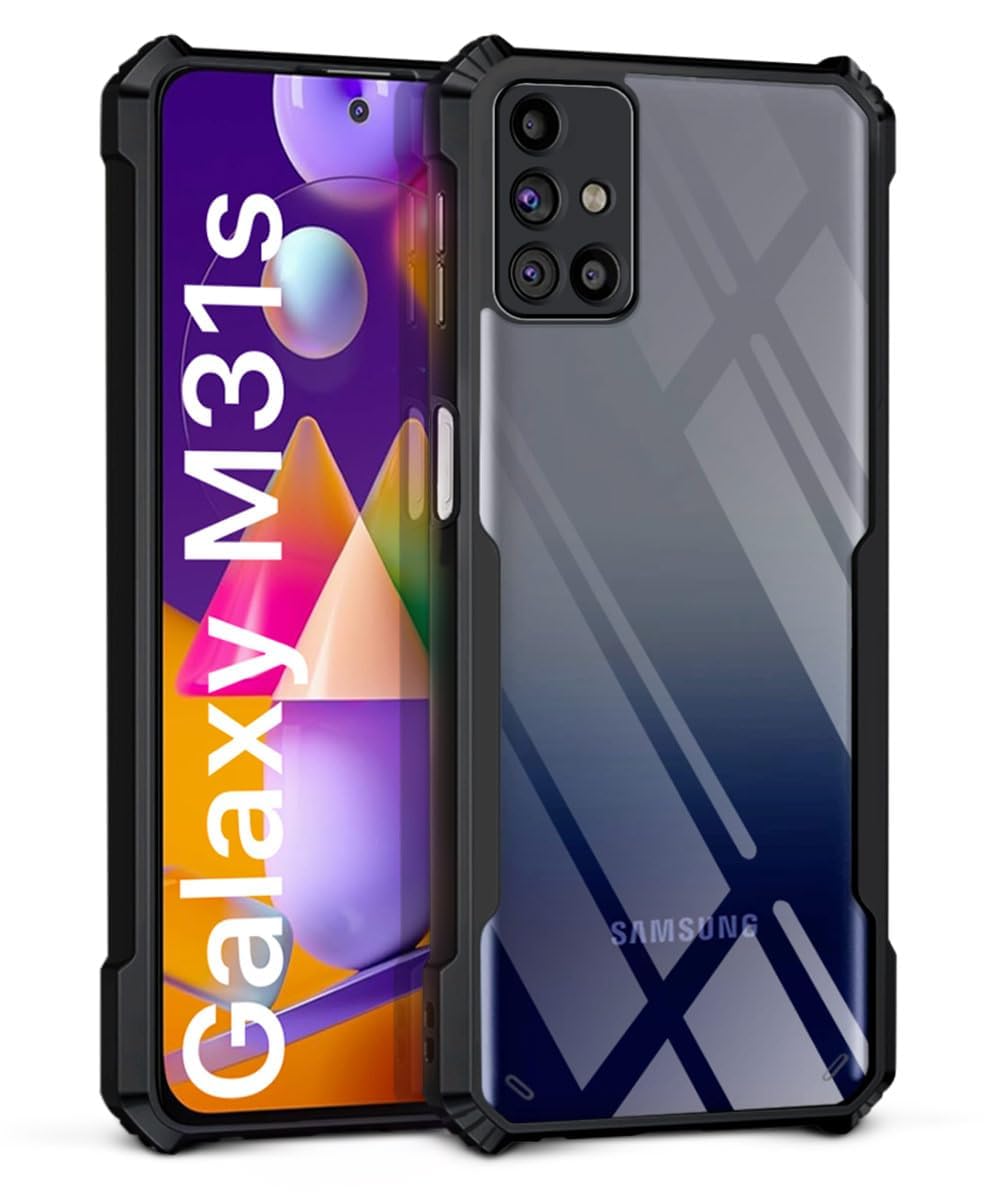 WOW IMAGINE Shock Proof Series Protective Case for Galaxy M31s - Transparent Bumper 360 Degree Camera Protection with AirEDGE Technology Hard Back Case Cover for Samsung Galaxy M31s-image-44