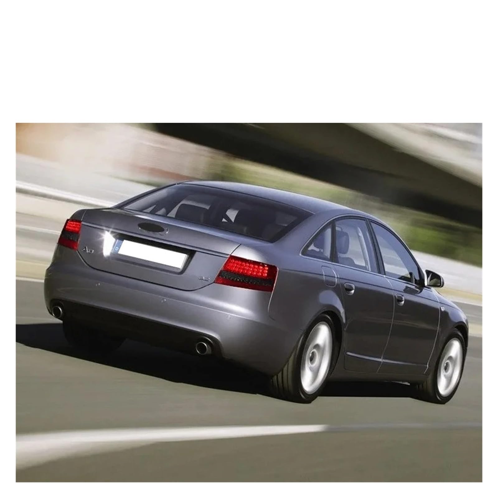 Gruppo fanale posteriore Per A6L 2005-2008 DRL Luce Di Marcia Freno Acqua Corrente Sfarfallio Lampade Posteriori Fanali Coppia Gruppi Auto(Smoke)