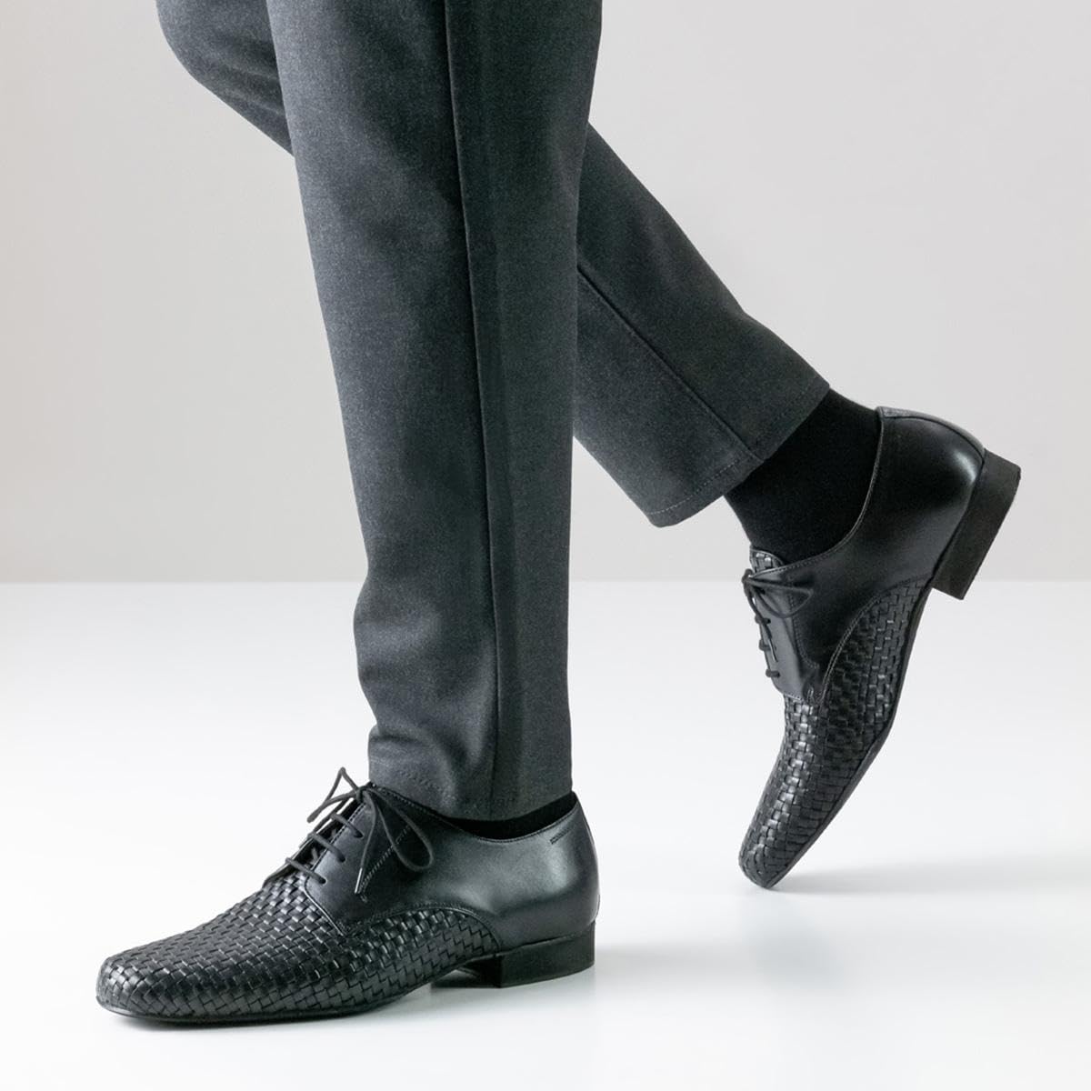 Werner Kern Uomini Scarpe da Ballo 28018 - Pelle Nero - 2 cm Ballroom