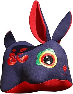 FOYTOKI Coelho De Tecido Almofada De Pelúcia Boneca De Pelúcia Decoração Chinesa Lembranças Do Ano Do Coelho Pelúcia De Natal Ano Do Coelho 2023 Bicho De Pelúcia Área De Trabalho Coelho