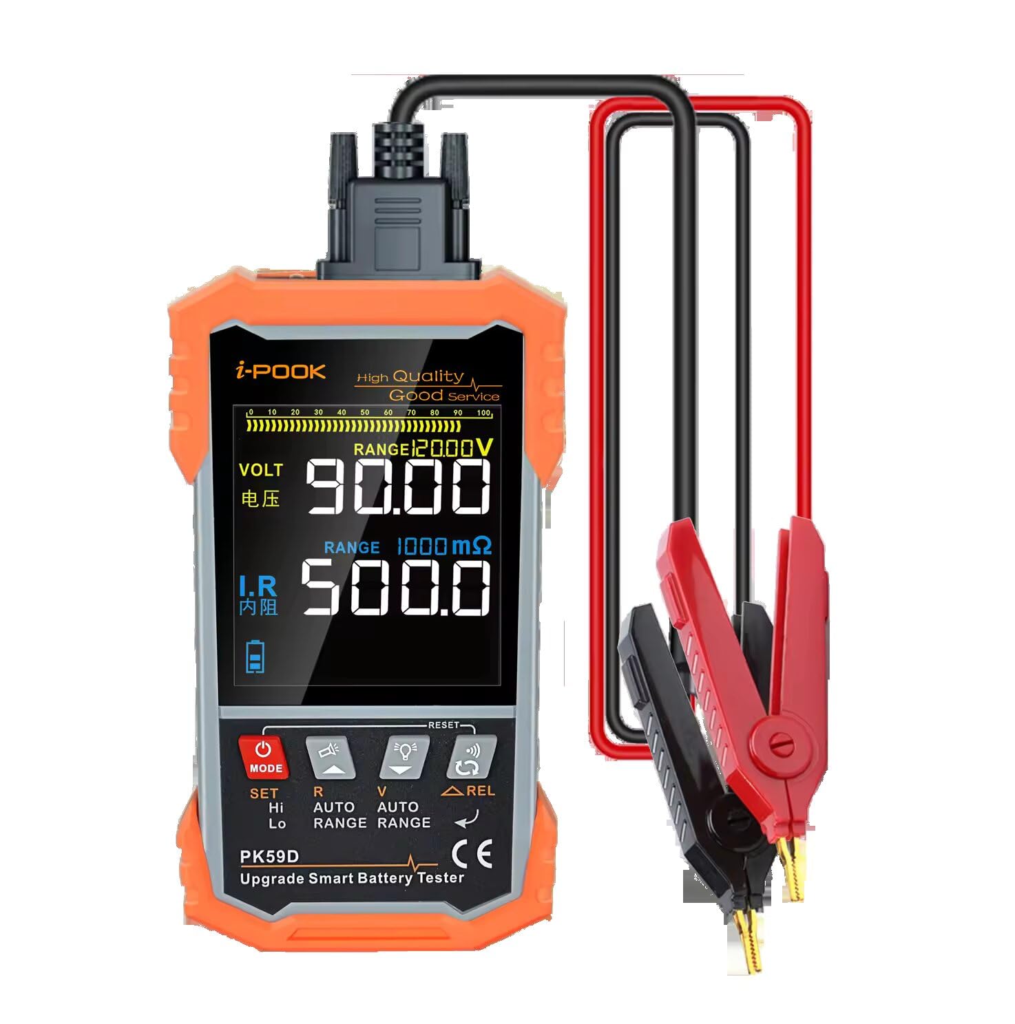 i-POOK PK59A/B Factory Direct 12V / 24V Batteria CCA Analizzatore Digitale Tester Batteria Automobile Smart Batteria Tester Smart Batteria (PK59A)