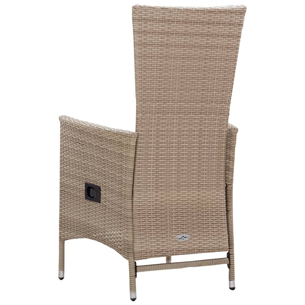 vidaXL 2X Gartenstuhl mit Polstern Gartensessel Sessel Stuhl Hochlehner Gartenmöbel Rattanmöbel Rattansessel Stühle Poly Rattan Schwarz