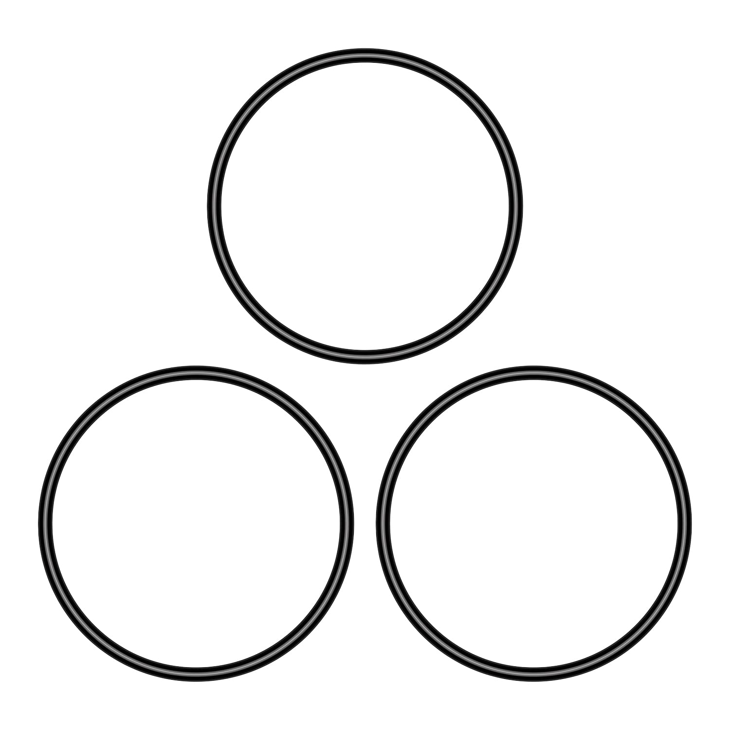 Othmro 3pcs Nitrile Rubber O-Rings, Seal Rubber Washers O Ring, 50.93mm OD 45.69mm ID 2.62mm Width, Metric Buna-N Sealing Gasket Rings — image 1