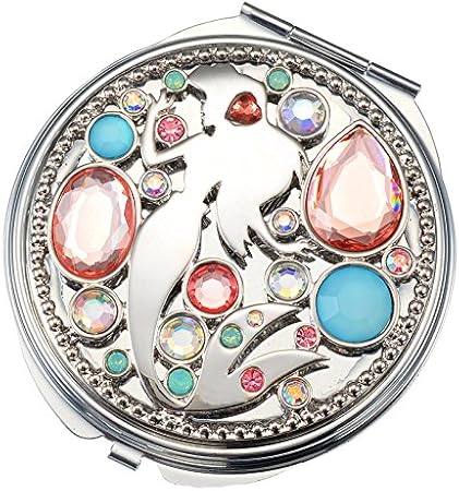 Amazon ディズニー アリエル リトルマーメイド コンパクトミラー ディズニークリスタル コスメ メイク 化粧 ディズニープリンセス シール2枚セット ディズニーストア 限定 グッズ キャラクター おもちゃ おもちゃ