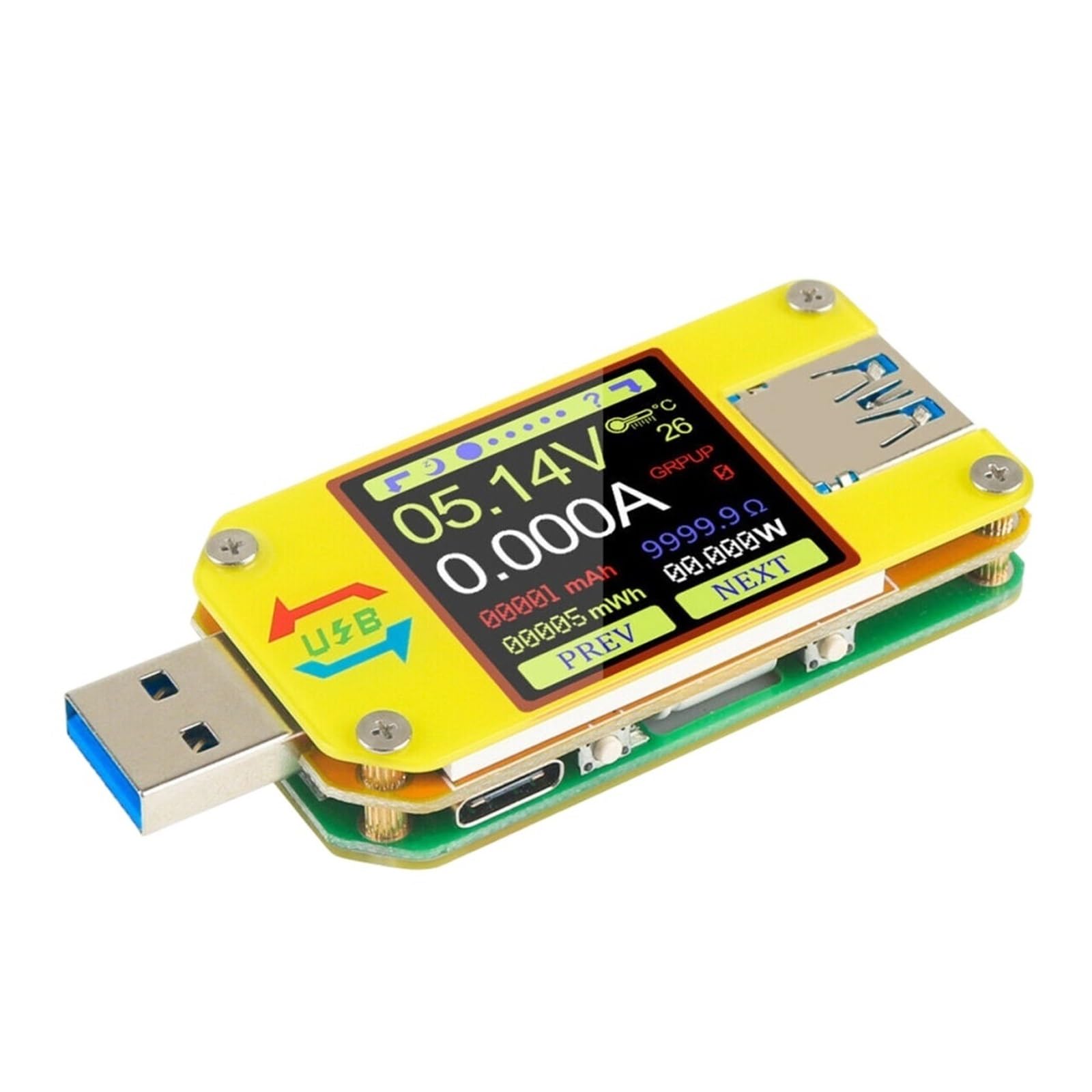 Tester USB UM34C Type-C USB 3.0 Tester multimetr tester napięcia prądu miernik woltomierz amperomierz cyfrowy 2-drożny wyzwalacz PD 4-24V 0-4A