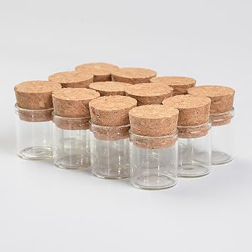 4ml 22x25mm Mini Bottles Glass Test Tube Jar Storage for Sand Liquid Food Gift Diy Bottles 24units 24, 4ml