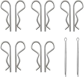 SPEEDWOX 12 Pcs M4 Cotter Pin Hairpin Assortment Kit 304 Stainless Steel Include 10 Pcs M4 x 75mm Hairpin Cotters and 2 Pcs M4 x 80mm Cotters for Use On Hitch Pin Lock Systems