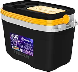 Caixa Térmica Cooler Com Alça Praia Pesca Camping 20 Litros - Alça Reforçada, Porta-Copos, Espaço para Smartphone, Conservação 24h com Gelo