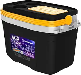 Caixa Térmica Cooler Com Alça Praia Pesca Camping 20 Litros - Alça Reforçada, Porta-Copos, Espaço para Smartphone, Conservação 24h com Gelo