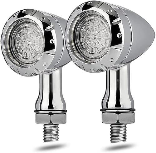 Miniatura 7 de Señales direccionales LED para motocicleta, luces indicadoras delanteras y traseras universales compatibles con Harley Davidson Cruiser Iron Softail