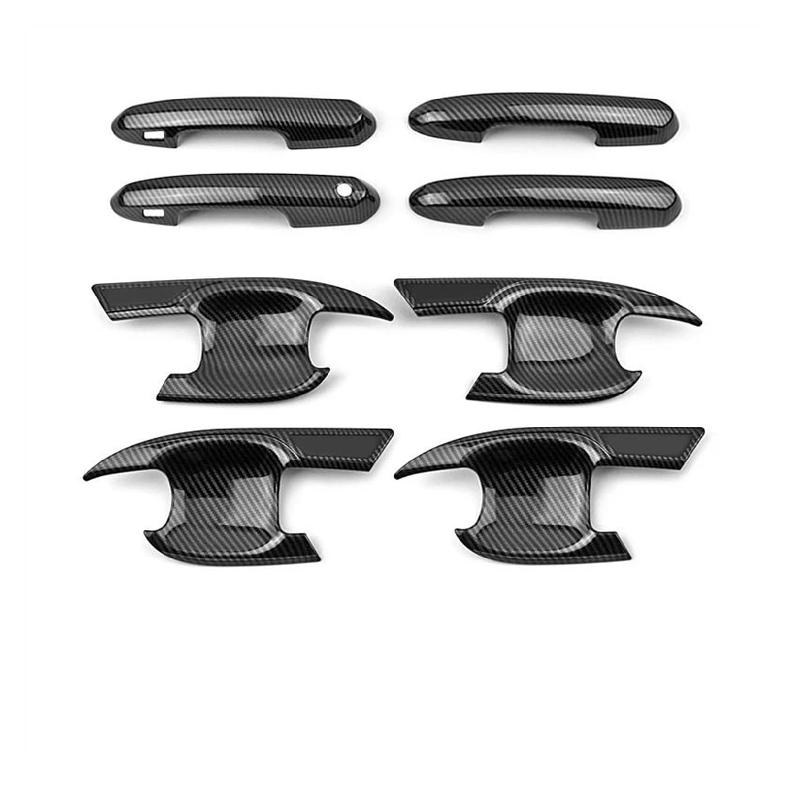 Kjhopy Carbon Car Accessories Exterior Door Handle Bowl Trim Cover Frame For Toyota For Highlander Xu70 2020-2023 Exterior Door Handle(Carbon)