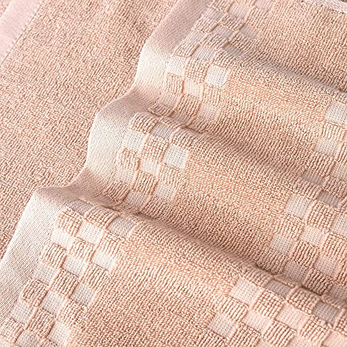 Image of Sulfar 100% Combed Cotton, 6 Pcs Towel Set - 2 Bath Towels (70 x 140 cm), 2 Hand Towels (40 x 70 cm) and 2 Face (30 x 30 cm) (600 GSM, Pack of 6) Beige