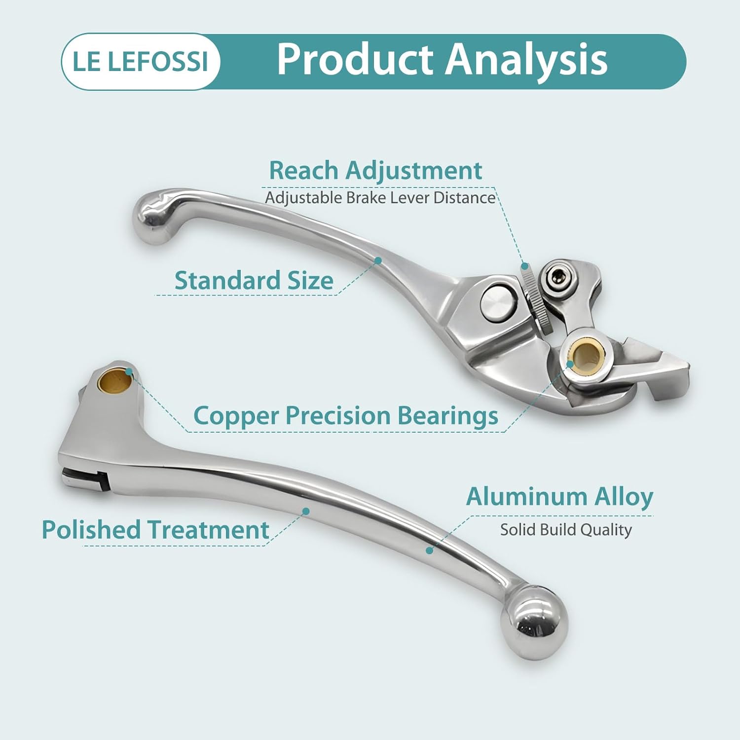 Premium Aluminum Motorcycle Brake & Clutch Lever Compatiable with Honda CBR 600 F1/F2/F3/F4/F4i 1987-2007 CBR 900 RR 1993-1999 CB 900 919 Hornet 2002-2006 CB 600 Hornet 1998-2006 Polished