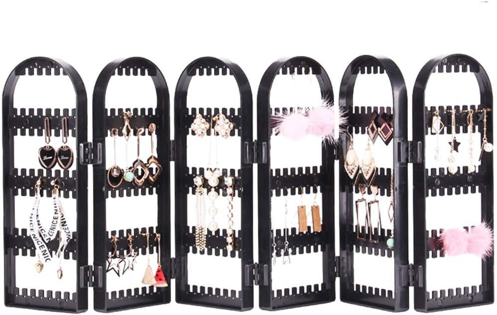 Jewelry Rack Earrings Organizer Jewelry Display Stand Foldable Earring Holder Display Storage (360 Holes 6 Layers) Jewelry Organizer (Color : Clear)