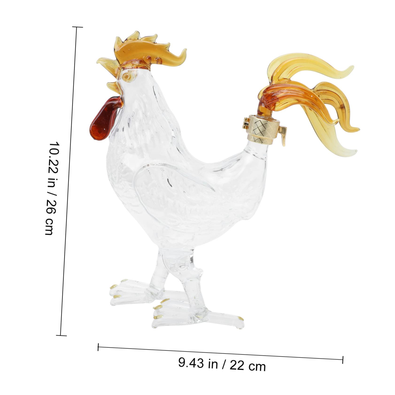 Ampolla Conservazione dell'aceto Distributore di olio Regali for feste Cucina Inaugurazione della casa Uso esterno Forma Bottiglie Rum Gallo Vino Liquore Liquido Decor Whisky Bar Tequila Bourbon Model