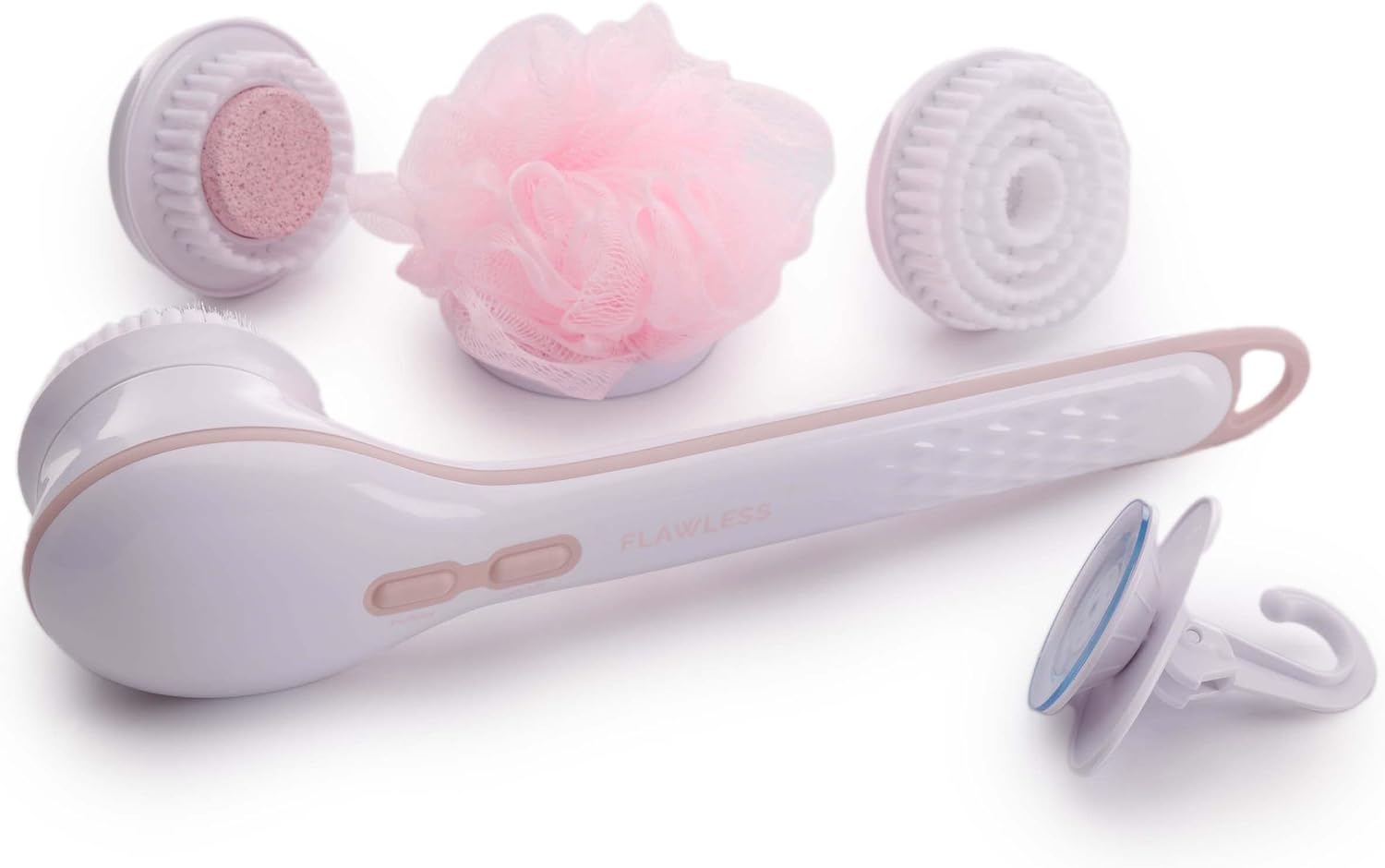 Finishing Touch Flawless Cleanse Spa, elektrische lichaamsborstel – met 3 multifunctionele reinigingshoofden voor een full-body spa-ervaring