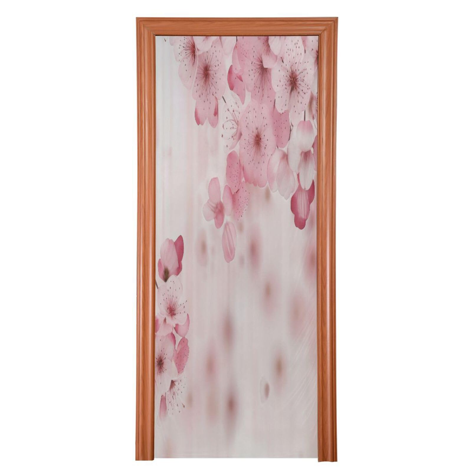 FLildon Japanese Sakura Flowers Blossoms Door Cover Decoration, Party Accessory Porch Decor for Festive Ornament Room Door Covers 36 x 98 Inch