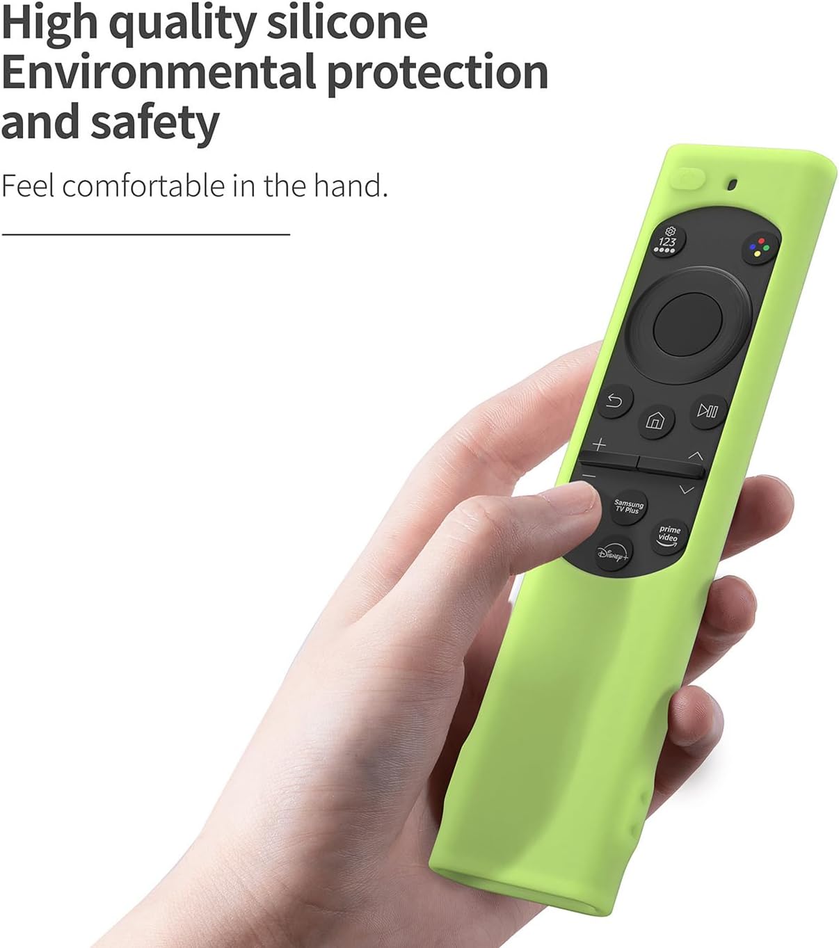 Protective Silicone Case for Samsung Bn59-01388a/BN59-01385A Smart Tv Remote Silicone Cover Sleeve Compatible with Samsung BN59-01388A/TM2280E with Lanyard (Glow Green) image 2