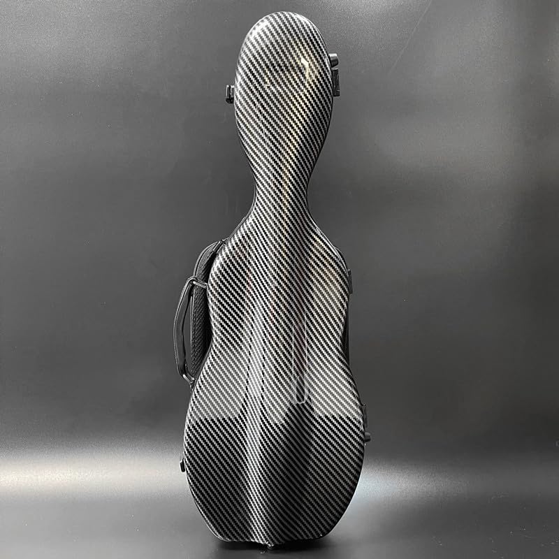 LANDTOM Étui pour violon 4/4 en fibre de carbone avec double bandoulière, résistant à la pression et à l'usure, avec sac de partition de musique (gris clair)
