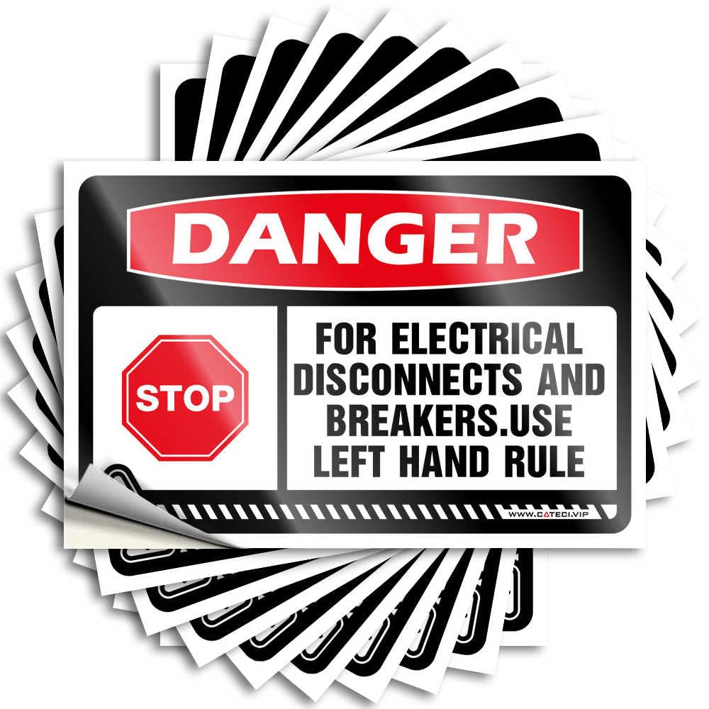 Lettering Sticker Bumper Small Danger for Electrical Disconnects and Breakers for Friends - Mimosa Bar Decor Easy Peel Removable(6X9CM)