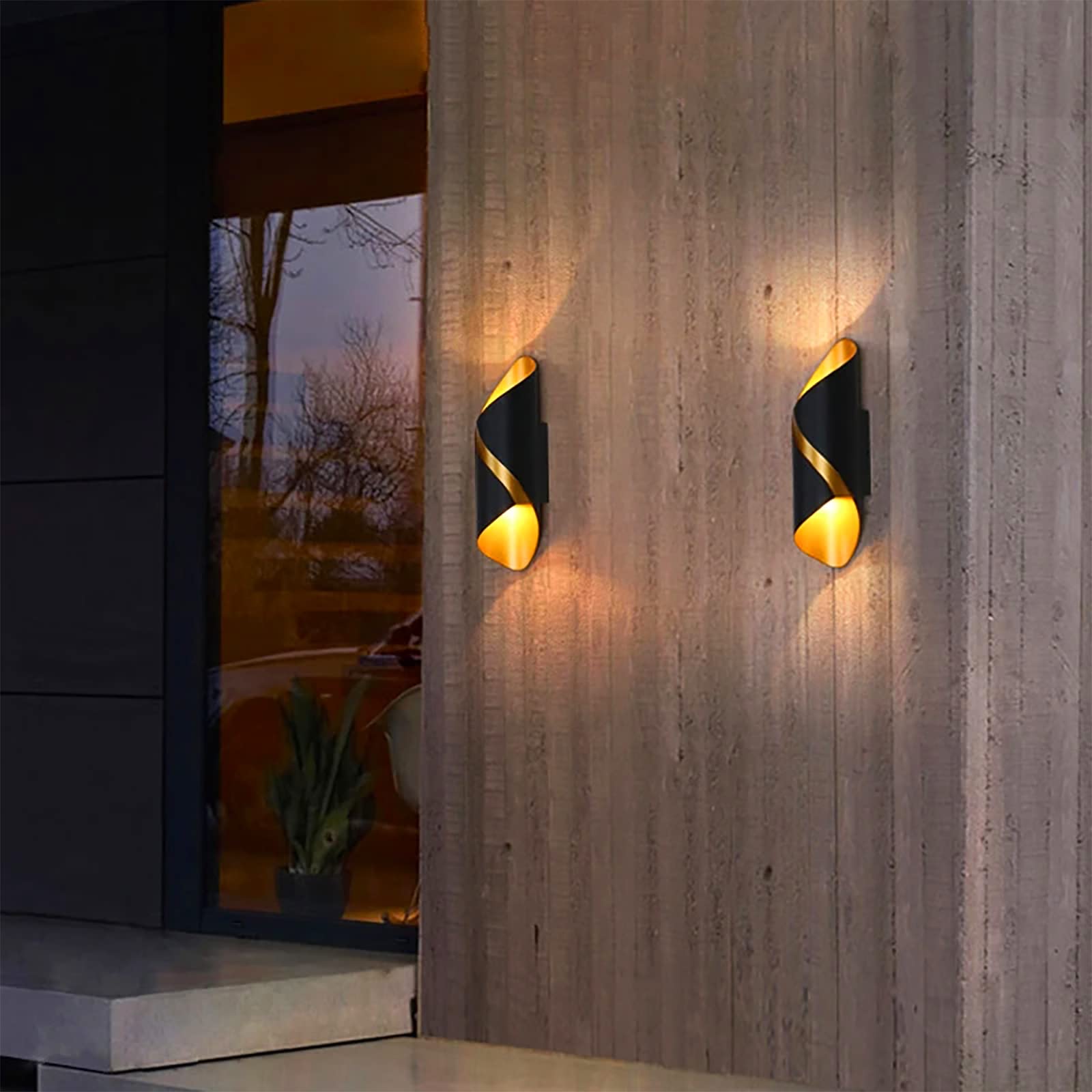 Générique Moderne LED-Wandleuchte aus Aluminium, 2 Stück, 10 W, LED-Wandleuchte, Innenbeleuchtung für Wohnzimmer, Schlafzimmer, Flur