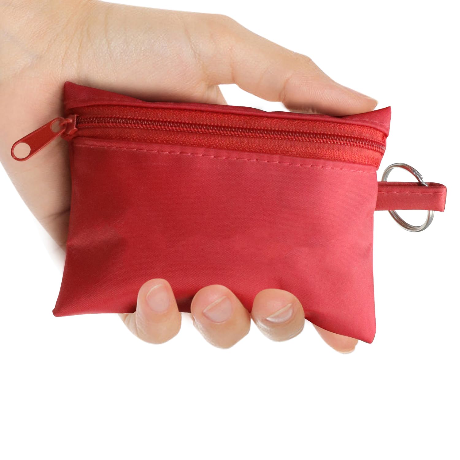 Yzpacc Mini First Aid Kit - Pocket Keychain & Elastic Belt & One Pair of Disposable Gloves for Travel Home Camping - Emergency Supplies (1 SET)