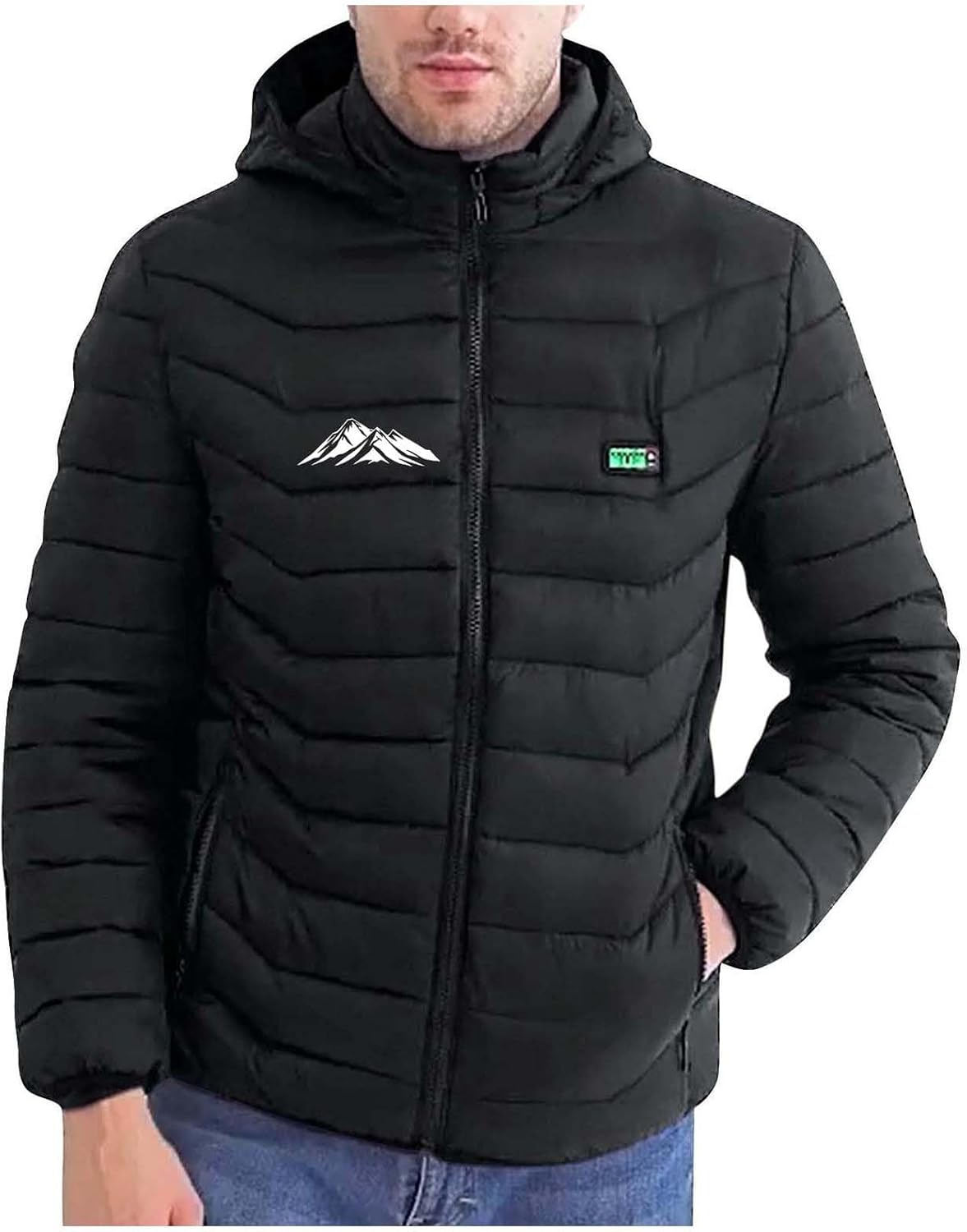 JIEMUXIU Heated Jacket for Men Women 21 Heating Zones Hooded Coat Jackets USB Winter Unisex Body Warm Thermal Coats