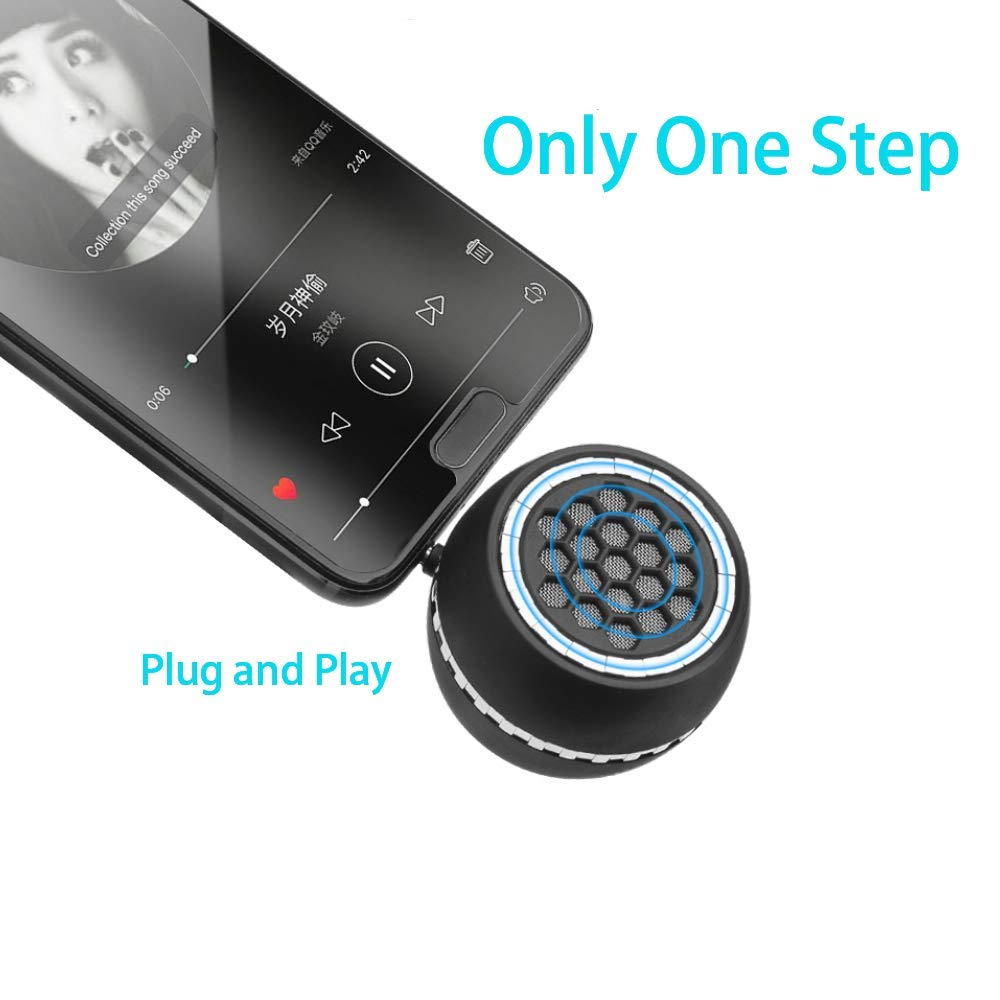 Mini Altoparlante Portatile, Mini Altoparlante con Jack da 3,5 mm, Casse Portatili Line-In per Smartphone/Tablet/Lettore MP3/Computer