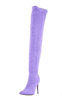 light purple thigh high boots