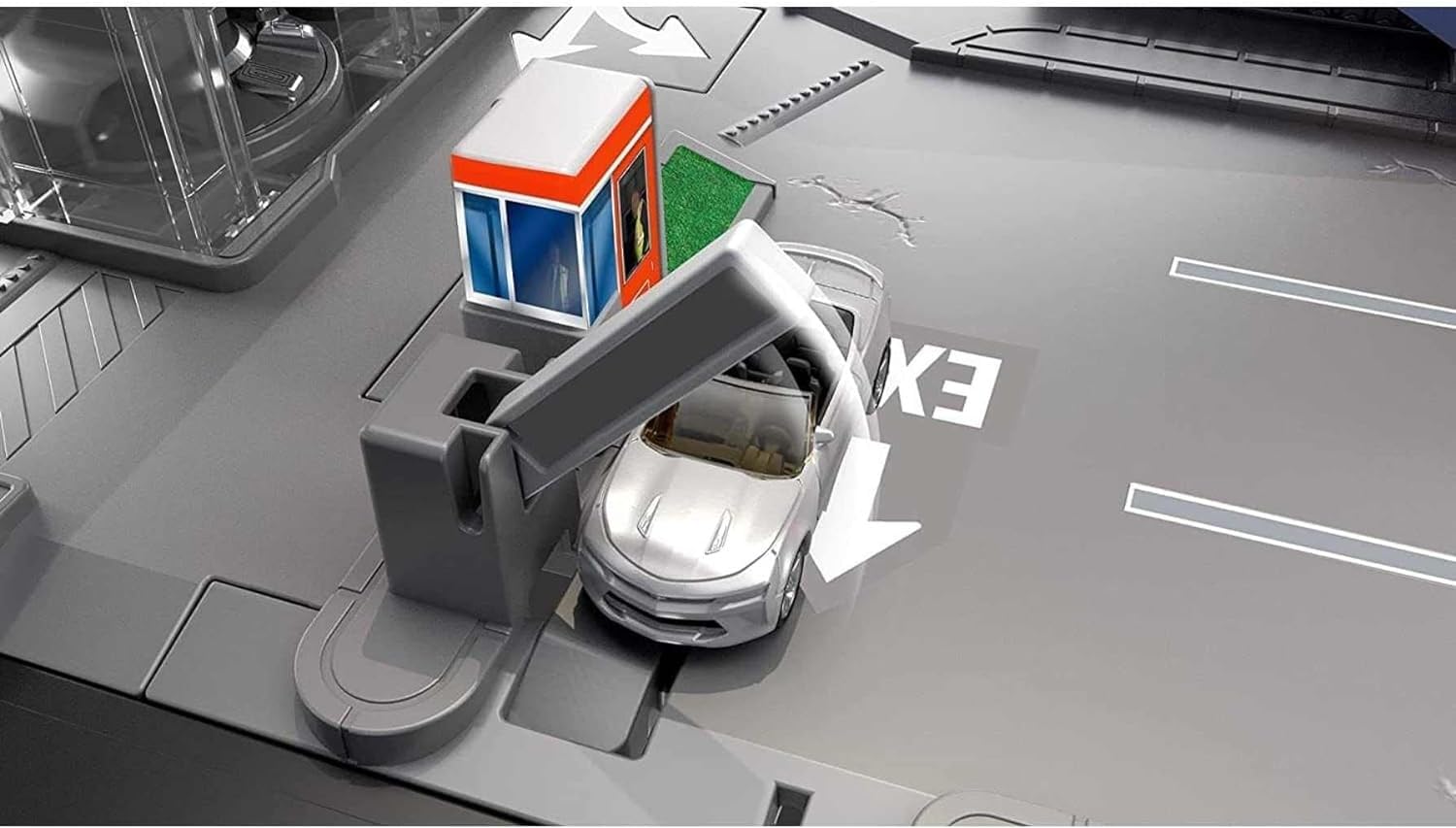 Matchbox Zestaw lotniskowy z samochodem i samolotem w skali 1/64, ruchome dźwięki i elementy, zabawka dla dzieci od 3 lat, HCN34