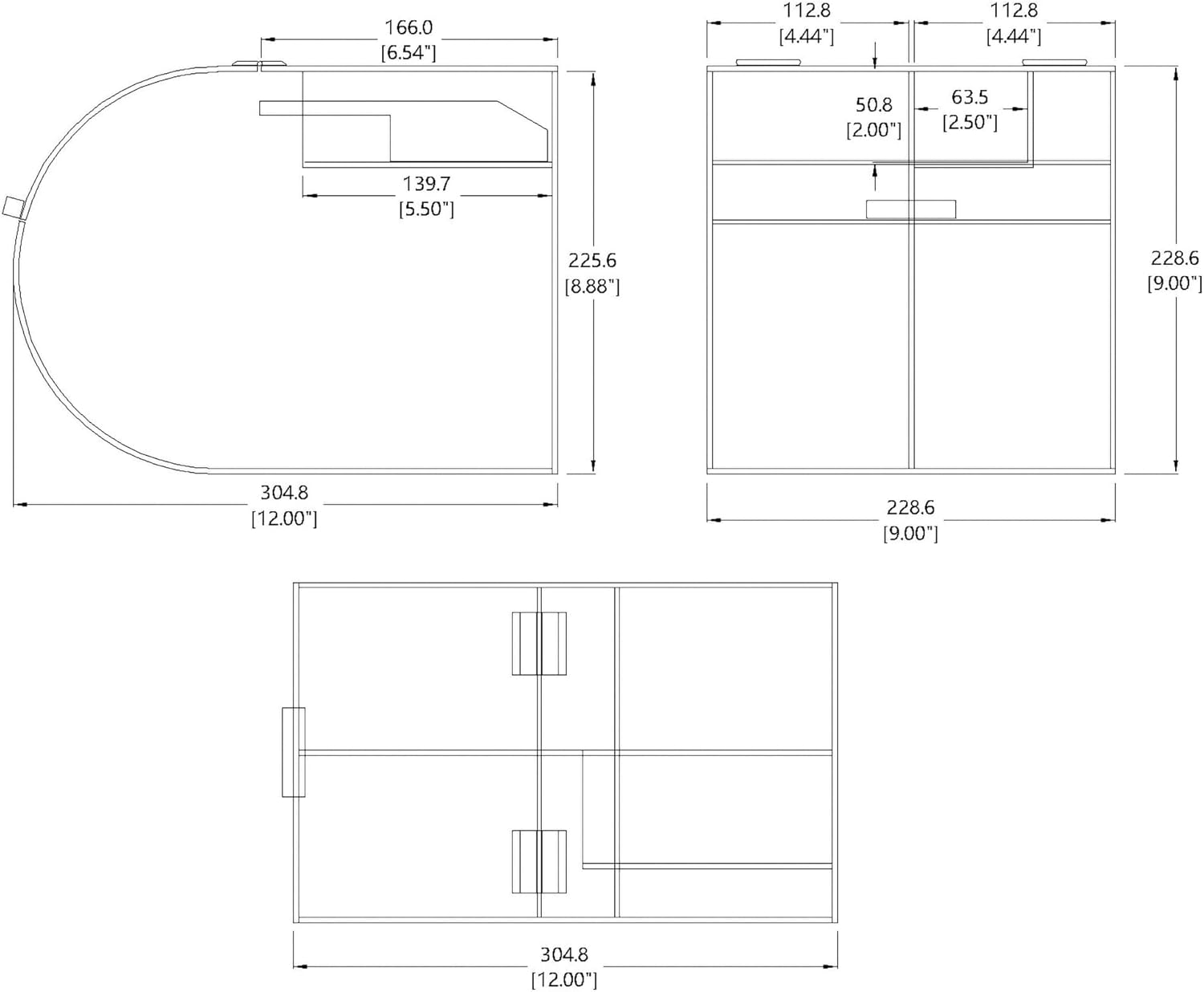 FixtureDisplays® Clear Acrylic Plexiglass Candy Bulk Bin Dispenser 9 X 12 X 9 with Scoop Chamber 100865
