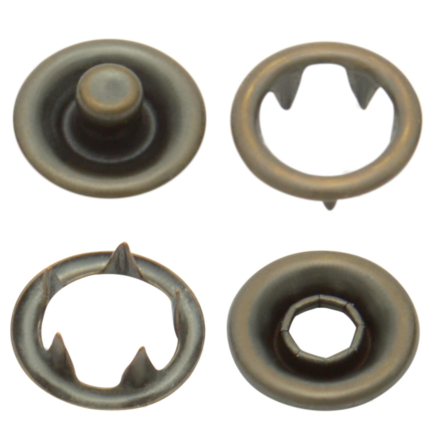 Getmore Crafts Kit Pressa A Leva Per Bottoni A Pressione - Con 50 Bottoni Automatici Da 12,5 Mm, Nero, Per Cucito Fai Da Te E Tessuti - 2