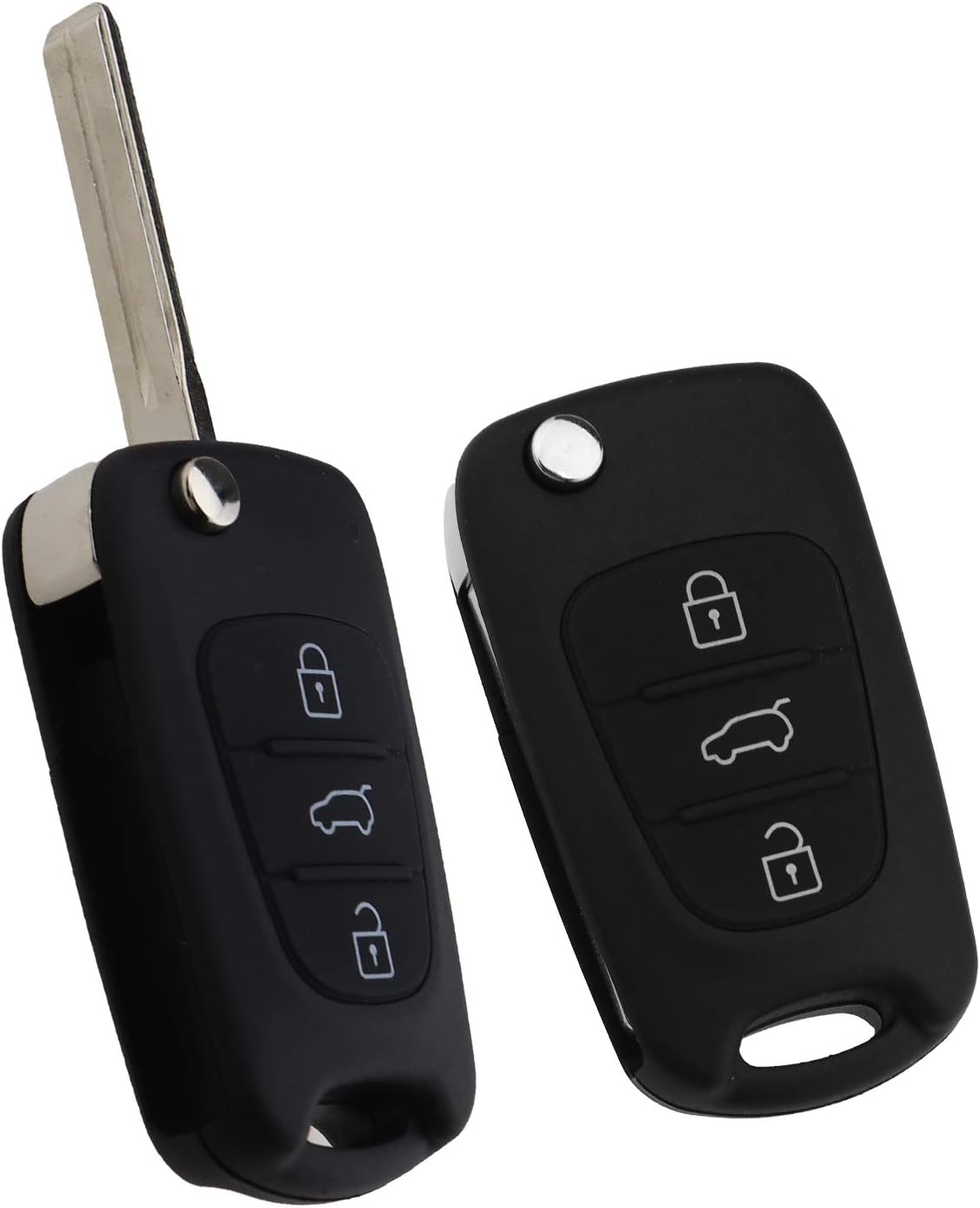 SING F LTD Automative 3 Buttons Black Empty Remote Key