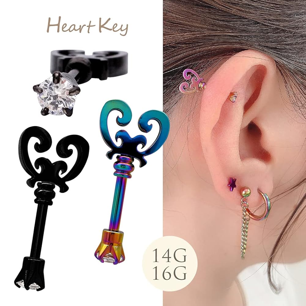 14K（14金）10mm cubic heart body pierce ボディピ(BP8063) 14K（14金）10mm cubic heart body pierce ボディピ(BP8063)