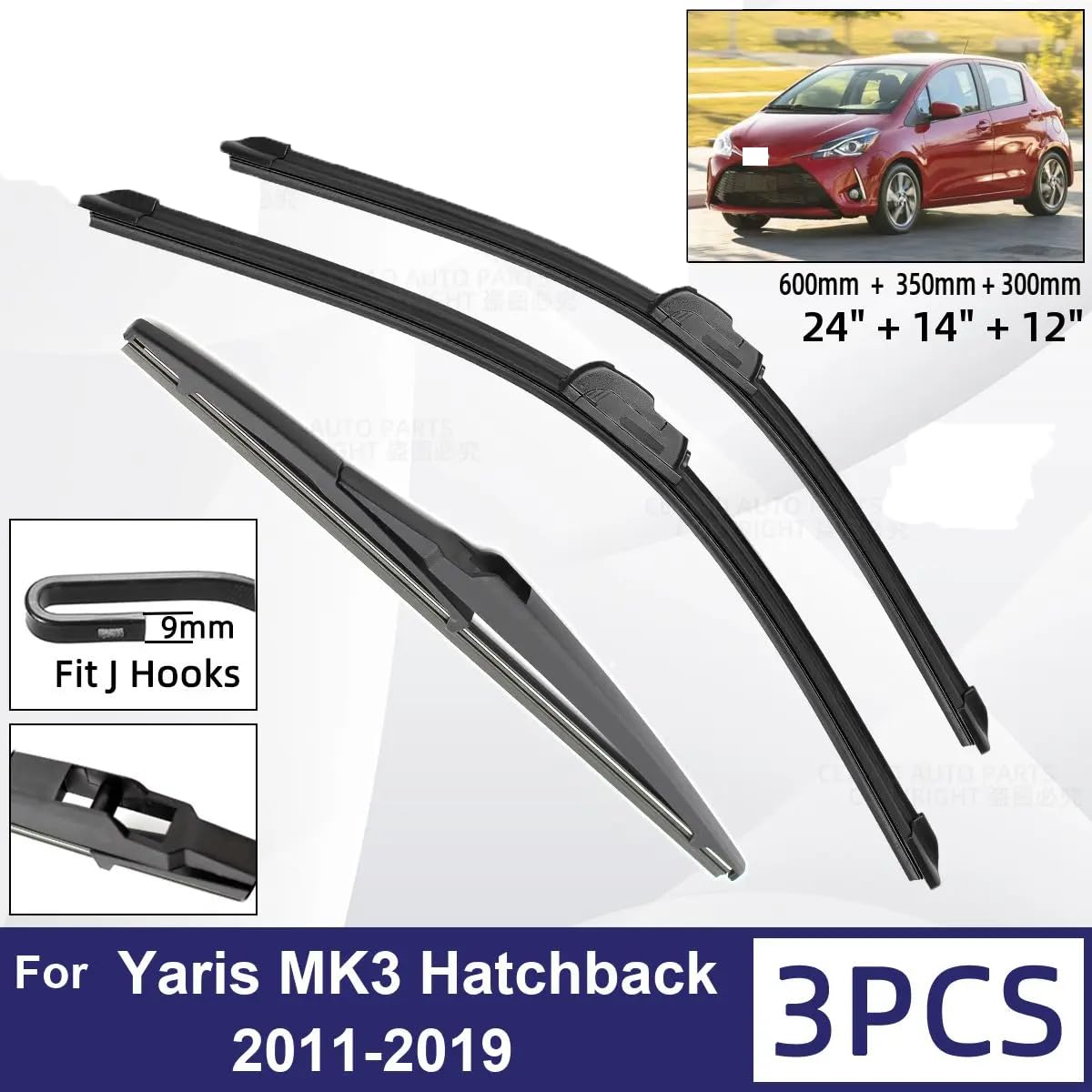 Toyota Yaris Wiper Blades Sizenull